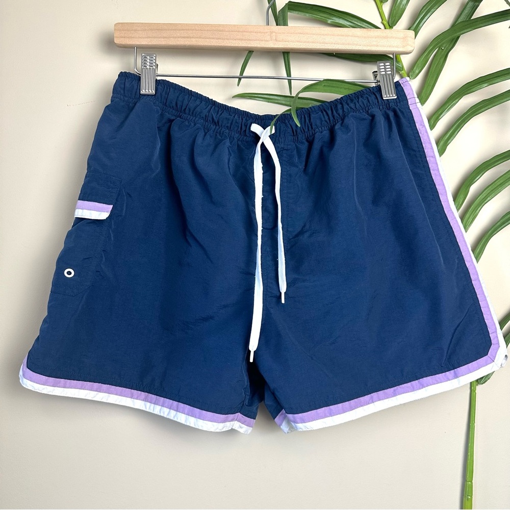 Vintage London Blues Purple Nylon Shorts